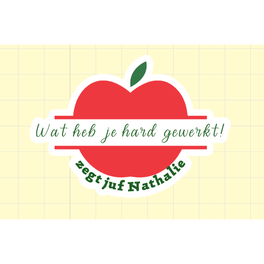 Gepersonaliseerde Nakijksticker Op Papier | (Set Van 18 Stickers)