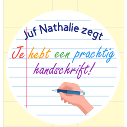 Gepersonaliseerde Nakijksticker Op Papier | Rond (Set Van 24 Stickers)